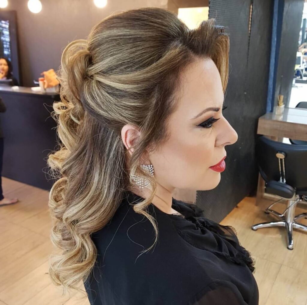 penteado semi preso